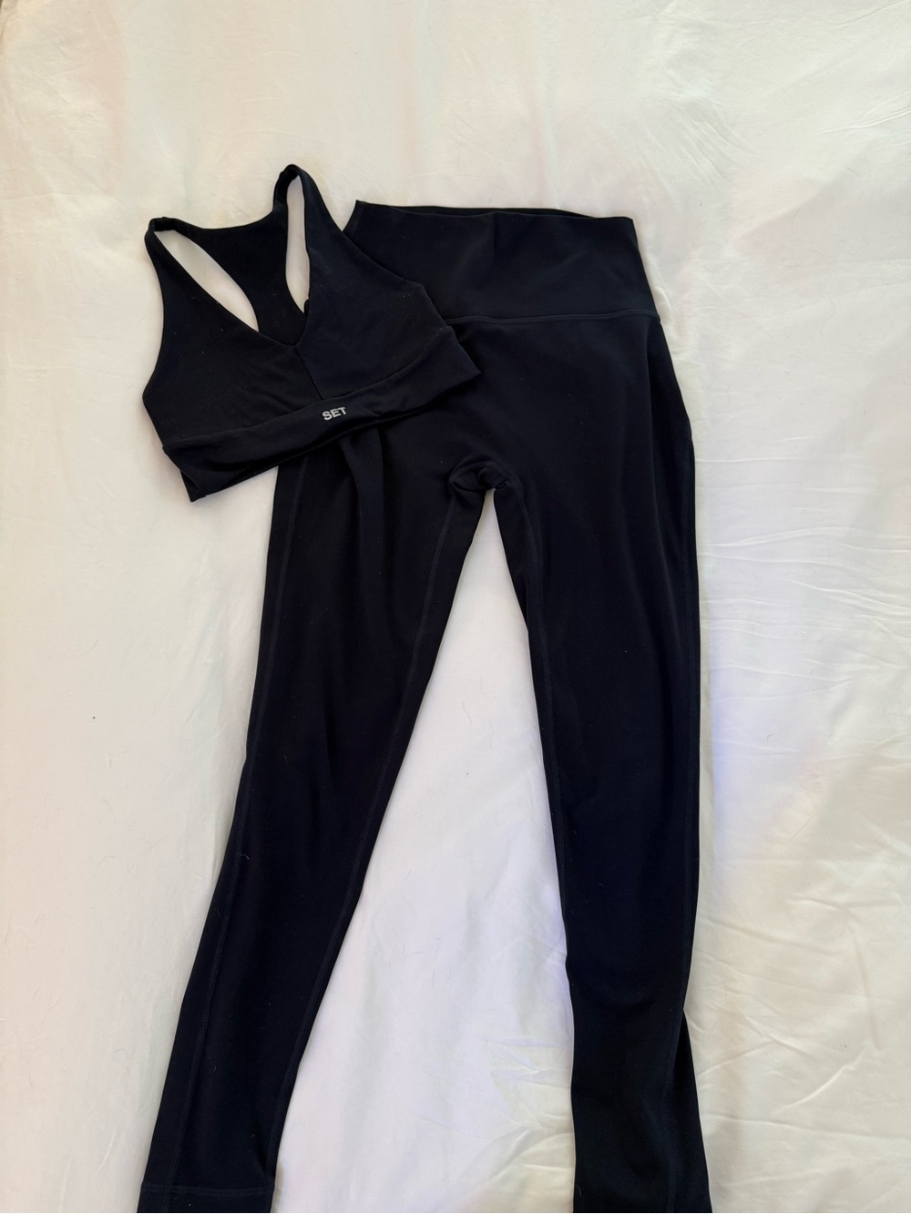 Navy Blue SET Active Luxform High-Waist Leggings and Sports Bra Set - Size S/M